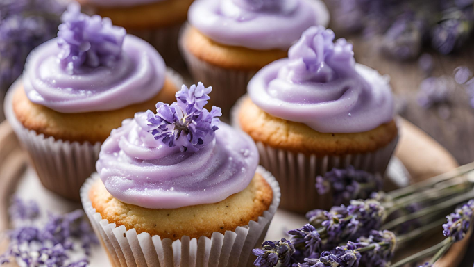 Lavender Sea Salt Cupcakes