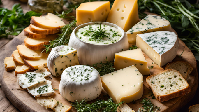 Garlic Herb Sea Salted Cheese Platter